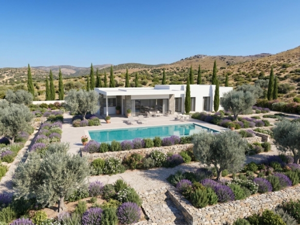 Villa de obra nueva con piscina y terreno en Pinoso