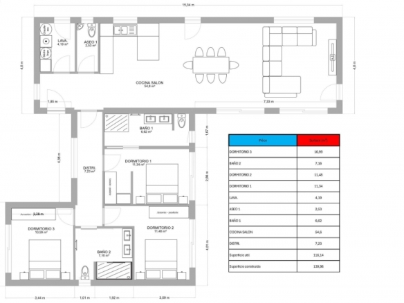 Villa a medida con 3 dormitorios y piscina privada rodeada de naturaleza en Pinoso(Alicante)