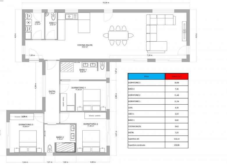 Villa a medida con 3 dormitorios y piscina privada rodeada de naturaleza en Pinoso(Alicante)