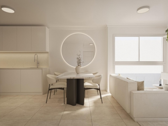 Estudio de nueva construcción a tan solo 800m de la playa y del paseo marítimo en Torrevieja(Alicante)