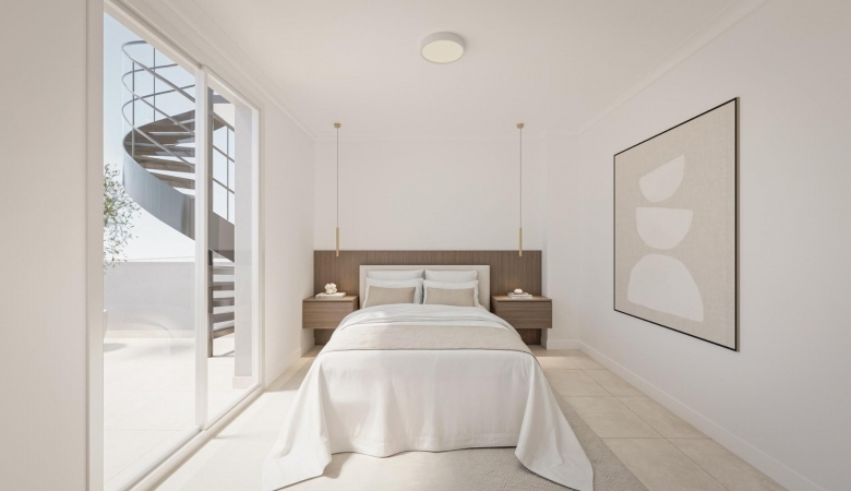 Ático de 1 dormitorio con solarium privado a 800m de la playa y el paseo marítimo en Torrevieja(Alicante)