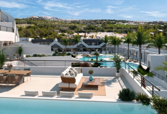Ático de 2 dormitorios con solarium privado y vistas magnificas a la venta en Alfaz del Pi(Alicante)