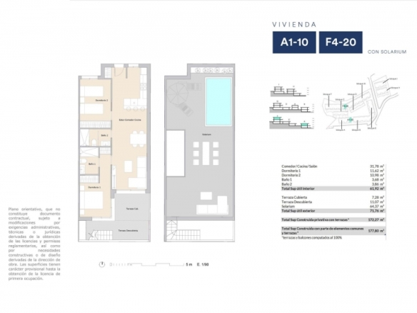 Ático de 2 dormitorios con solarium privado y vistas magnificas a la venta en Alfaz del Pi(Alicante)