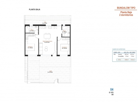 Bungalow de planta baja con 2 dormitorios a la venta en Condado de Alhama Golf Resort, Murcia