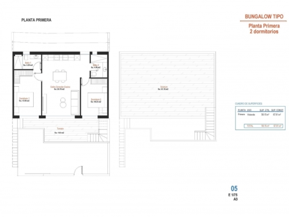 Bungalow de planta alta con 2 dormitorios y solarium privado a la venta en Condado de Alhama Golf Resort, Murcia