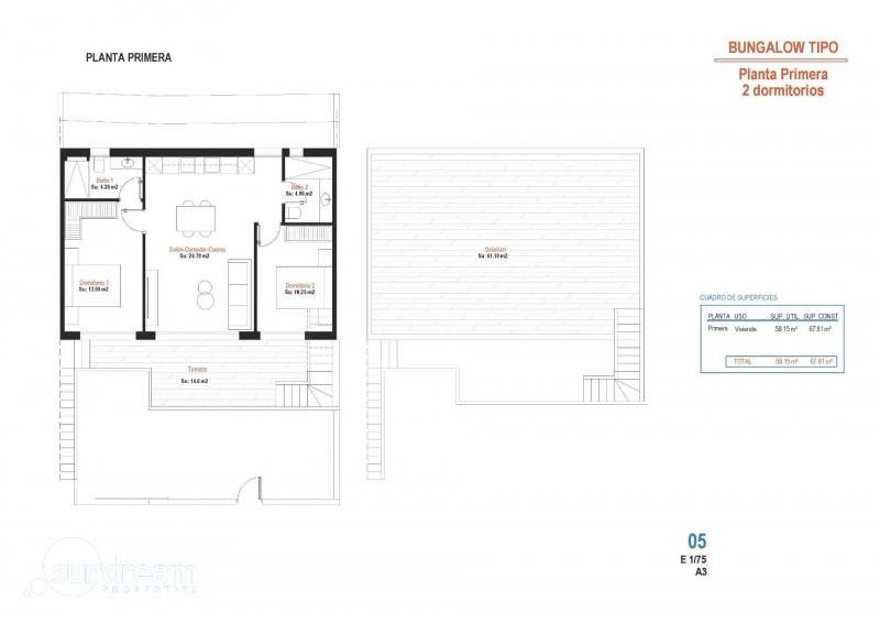 g_43528-7-11 Bungalow de planta alta con 2 dormitorios y solarium privado a la venta en Condado de Alhama Golf Resort, Murcia