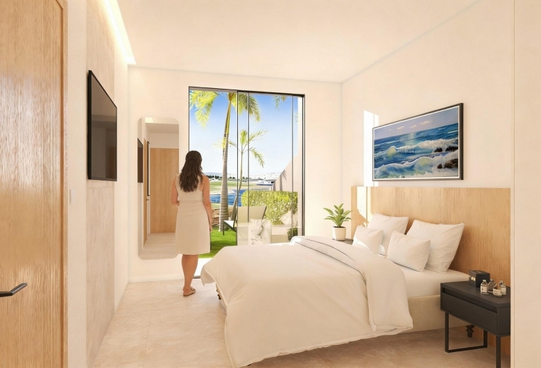 Bungalow de planta alta con 3 dormitorios y solarium privado en Condado de Alhama Golf Resort, Murcia