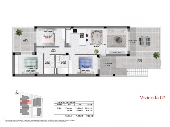 Bungalow de planta baja con 3 dormitorios a la venta en Pilar de la Horadada