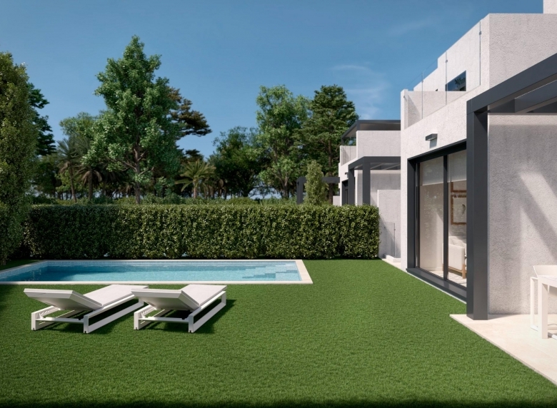Villa de 3 dormitorios con piscina privada en Santa Rosalia Lake and Life Resort, Murcia