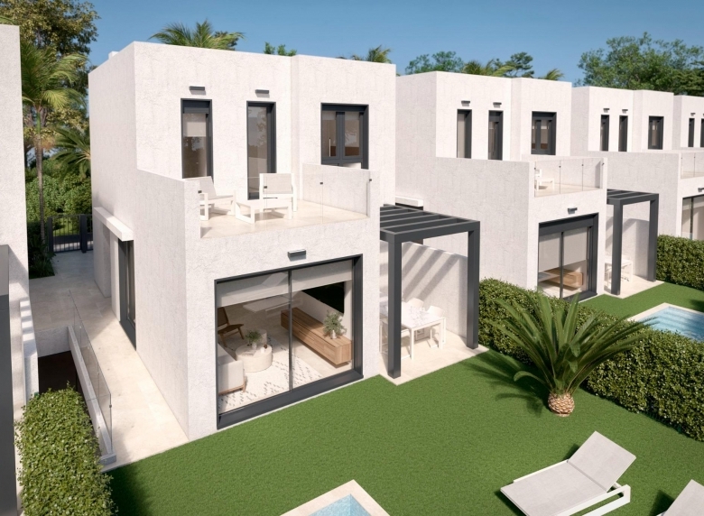 Villa de 3 dormitorios con piscina privada en Santa Rosalia Lake and Life Resort, Murcia