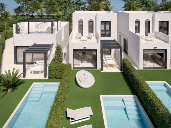Villa de 3 dormitorios con piscina privada en Santa Rosalia Lake and Life Resort, Murcia