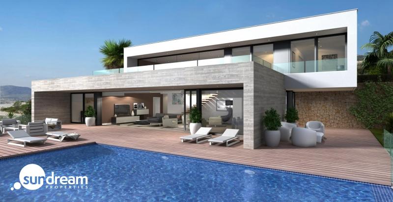 g_43599-21-1 Villa de lujo de 3 dormitorios con piscina privada y vistas panorámicas al mar y a la venta en Cumbre del Sol- Benitachell