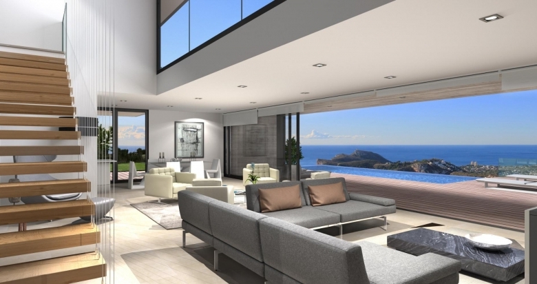 Villa de lujo de 3 dormitorios con piscina privada y vistas panorámicas al mar y  a la venta en Cumbre del Sol- Benitachell