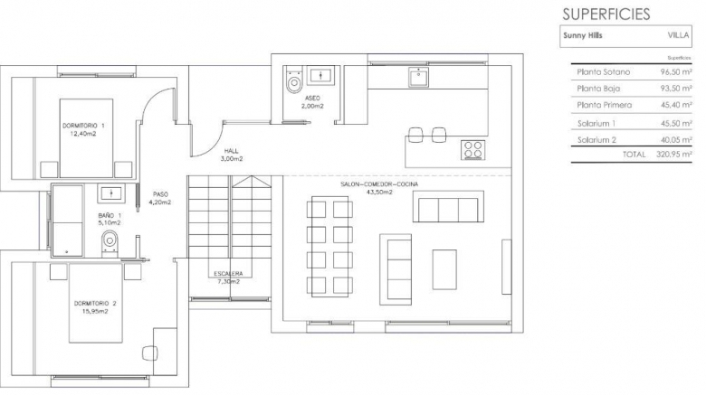 Villa de 5 dormitorios con piscina privada llave en mano a la venta en Finestrat