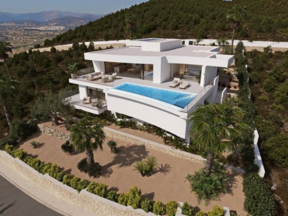 Villa de lujo de nueva construcción con 4 dormitorios y vistas panorámicas al mar en venta en Cumbre del Sol