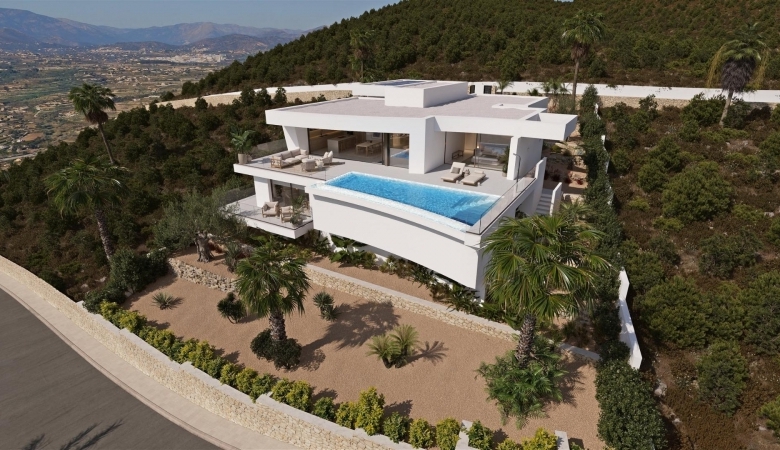 Villa de lujo de nueva construcción con 4 dormitorios y vistas panorámicas al mar en venta en Cumbre del Sol
