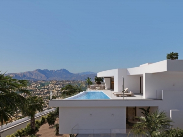 Villa de lujo de nueva construcción con 4 dormitorios y vistas panorámicas al mar en venta en Cumbre del Sol