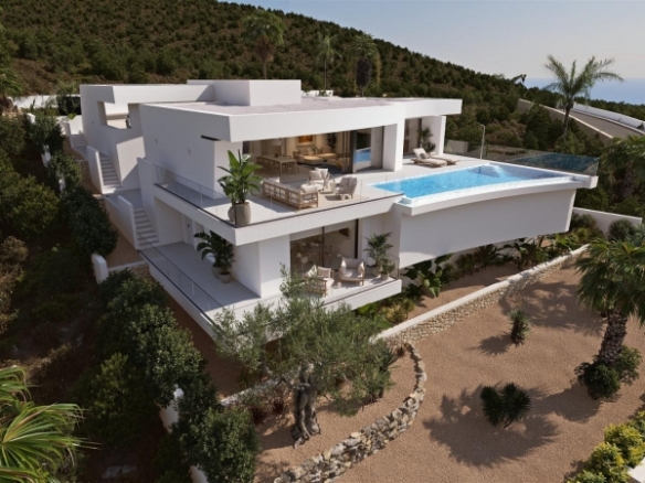 Villa de lujo de nueva construcción con 4 dormitorios y vistas panorámicas al mar en venta en Cumbre del Sol