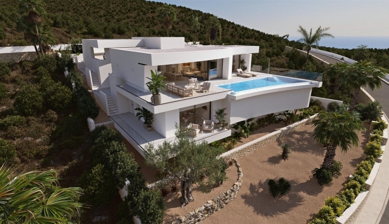 Villa de lujo de nueva construcción con 4 dormitorios y vistas panorámicas al mar en venta en Cumbre del Sol