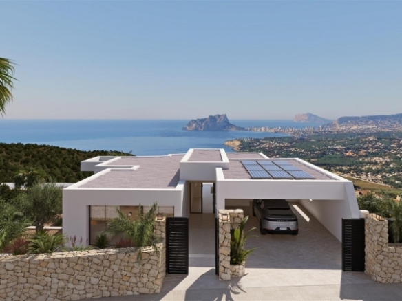 Villa de lujo de nueva construcción con 4 dormitorios y vistas panorámicas al mar en venta en Cumbre del Sol