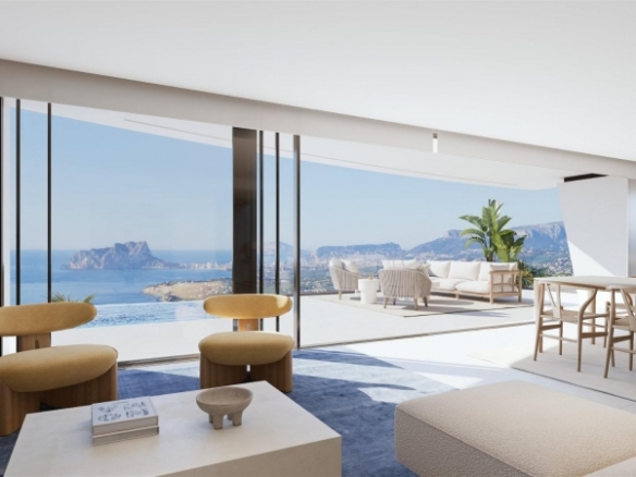 Villa de lujo de nueva construcción con 4 dormitorios y vistas panorámicas al mar en venta en Cumbre del Sol