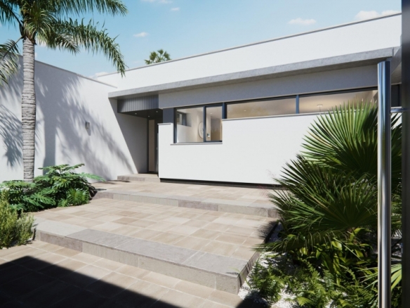 Villa de una planta con 3 dormitorios y piscina privada en San Javier