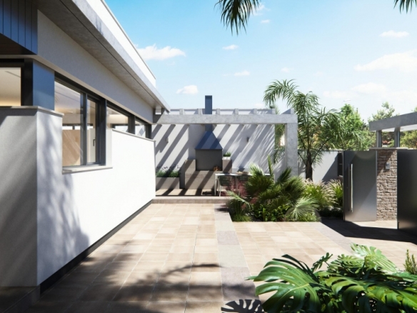 Villa de una planta con 3 dormitorios y piscina privada en San Javier