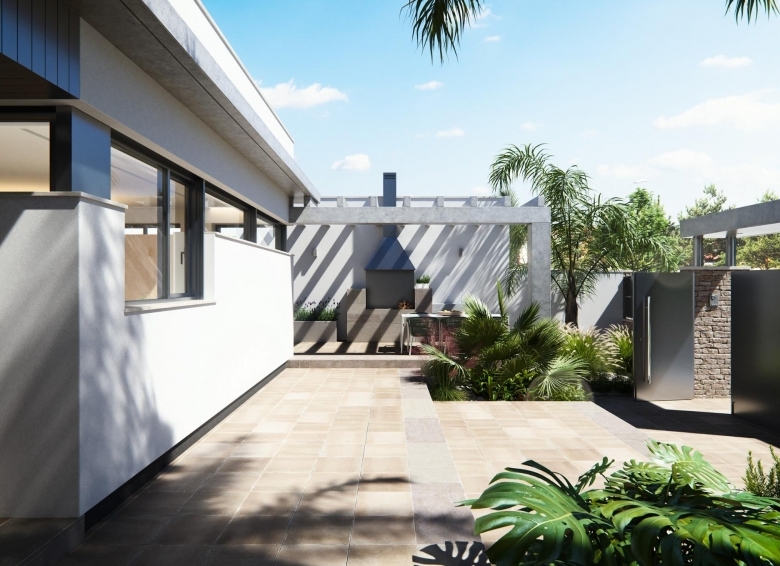 Villa de una planta con 3 dormitorios y piscina privada en San Javier