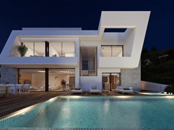 Villa de lujo de 3 dormitorios con piscina privada y vistas panorámicas al mar a la venta en Cumbre del Sol(Alicante)