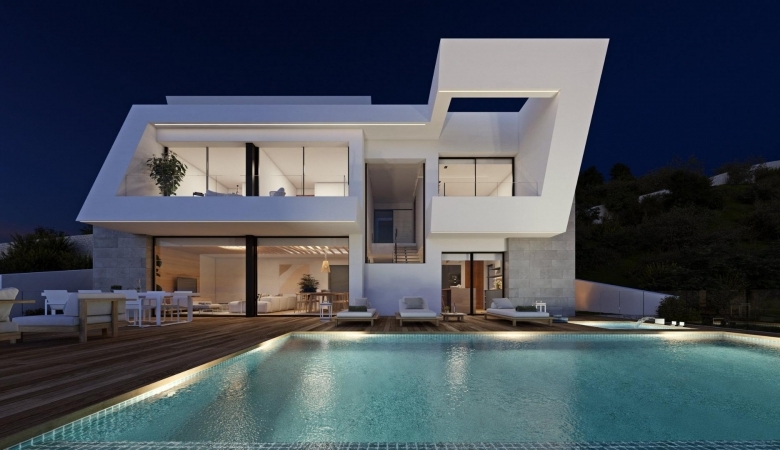 Villa de lujo de 3 dormitorios con piscina privada y vistas panorámicas al mar a la venta en Cumbre del Sol(Alicante)
