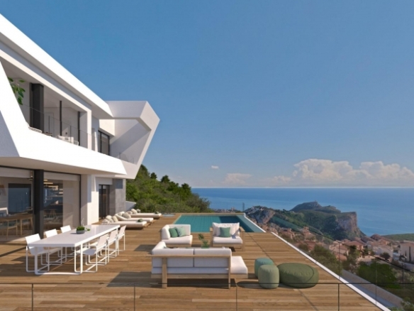 Villa de lujo de 3 dormitorios con piscina privada y vistas panorámicas al mar a la venta en Cumbre del Sol(Alicante)