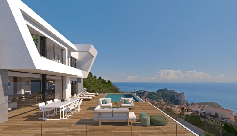 Villa de lujo de 3 dormitorios con piscina privada y vistas panorámicas al mar a la venta en Cumbre del Sol(Alicante)