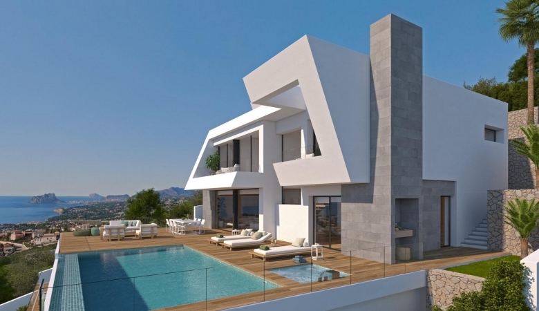 Villa de lujo de 3 dormitorios con piscina privada y vistas panorámicas al mar a la venta en Cumbre del Sol(Alicante)