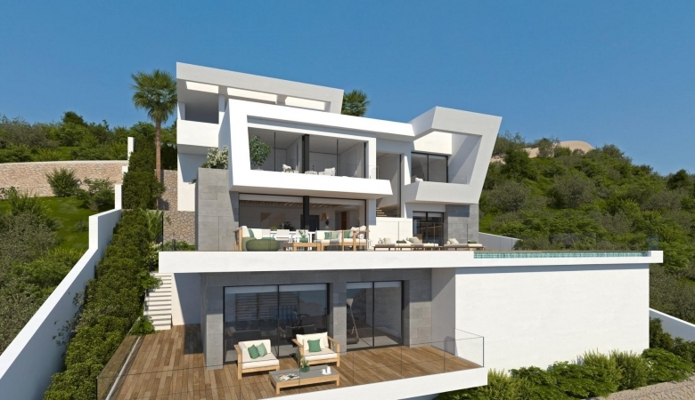 Villa de lujo de 3 dormitorios con piscina privada y vistas panorámicas al mar a la venta en Cumbre del Sol(Alicante)