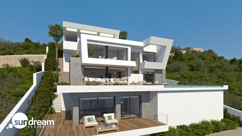 Villa de lujo de 3 dormitorios con piscina privada y vistas panorámicas al mar a la venta en Cumbre del Sol(Alicante)