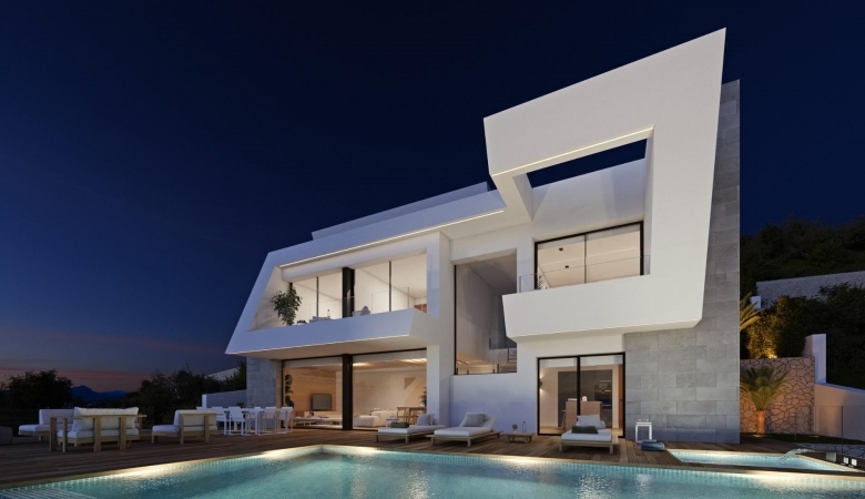 Villa de lujo de 3 dormitorios con piscina privada y vistas panorámicas al mar a la venta en Cumbre del Sol(Alicante)