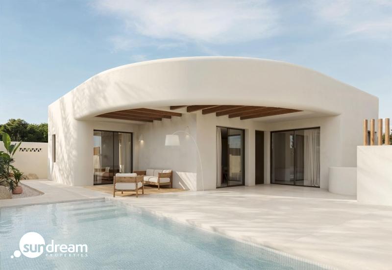g_43616-19-1 Villa de estilo ibicenco con 3 dormitorios y piscina privada en La Finca Golf, Algorfa(Alicante)