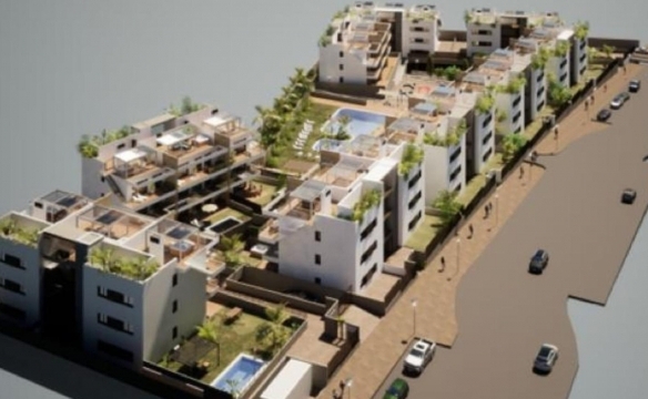Ático de nueva construcción con 2 dormitorios con vistas al mar a la venta en Finestrat