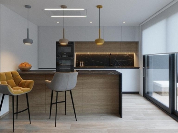 Ático de nueva construcción con 2 dormitorios con vistas al mar a la venta en Finestrat