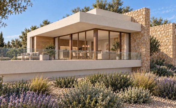 Villa exclusiva de nueva construcción de 3 dormitorios con piscina privada en gran parcela en Daya Vieja (Alicante)