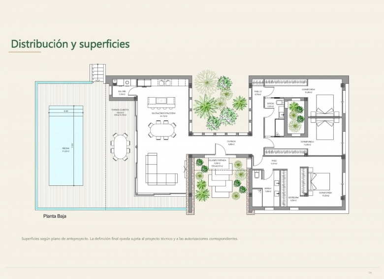 Villa exclusiva de nueva construcción de 3 dormitorios con piscina privada en gran parcela en Daya Vieja (Alicante)
