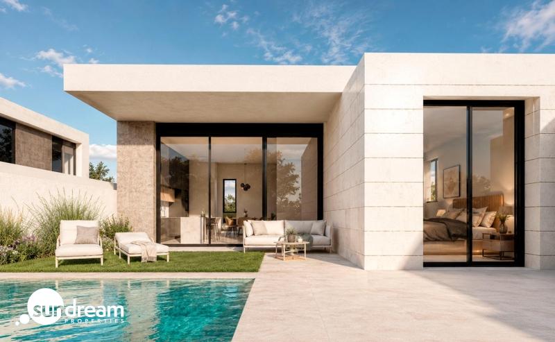 g_43712-34-2 Villa moderna en una sola planta con 3 dormitorios y piscina privada en Pilar de la Horadada