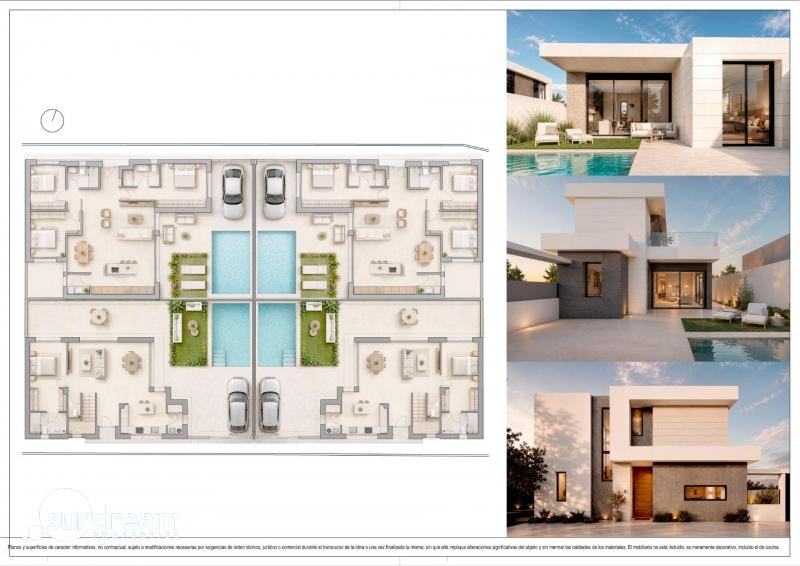 g_43712-34-5 Villa moderna en una sola planta con 3 dormitorios y piscina privada en Pilar de la Horadada