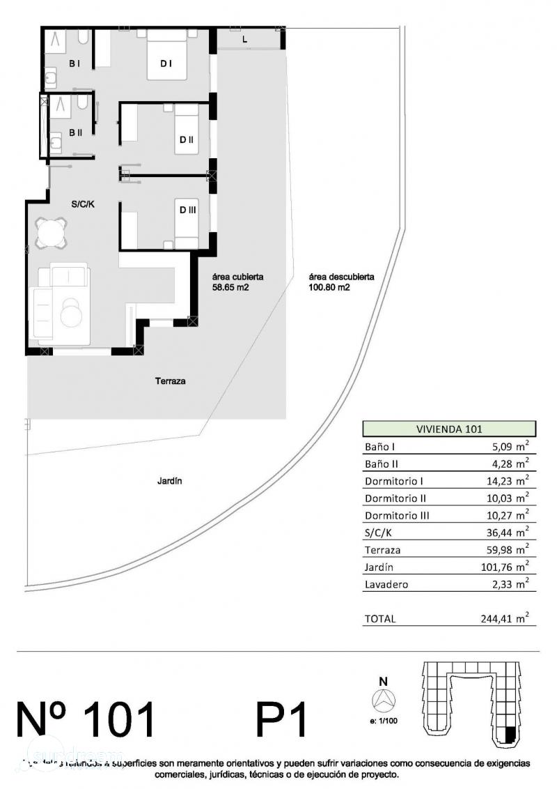 g_43714-14-15 Apartamento de nueva construcción con 3 dormitorios en San Miguel de Salinas(Alicante)