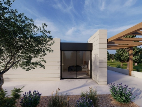 Villa de una sola planta con 3 dormitorios y piscina privada en el campo de golf(Pilar de la Horadada)