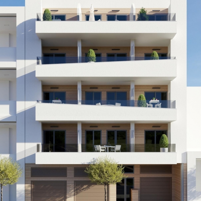 Ático de nueva construcción con un 1 dormitorio y solarium privado a solo 600 de la playa en Torrevieja