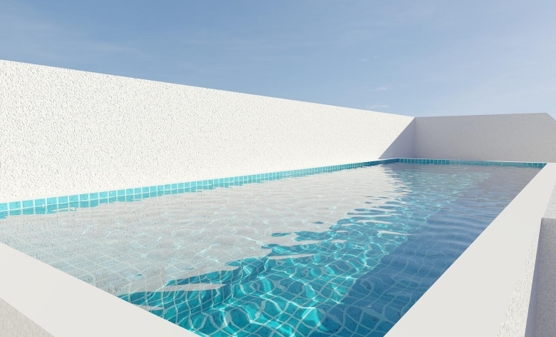 Ático de nueva construcción con un 1 dormitorio y solarium privado a solo 600 de la playa en Torrevieja