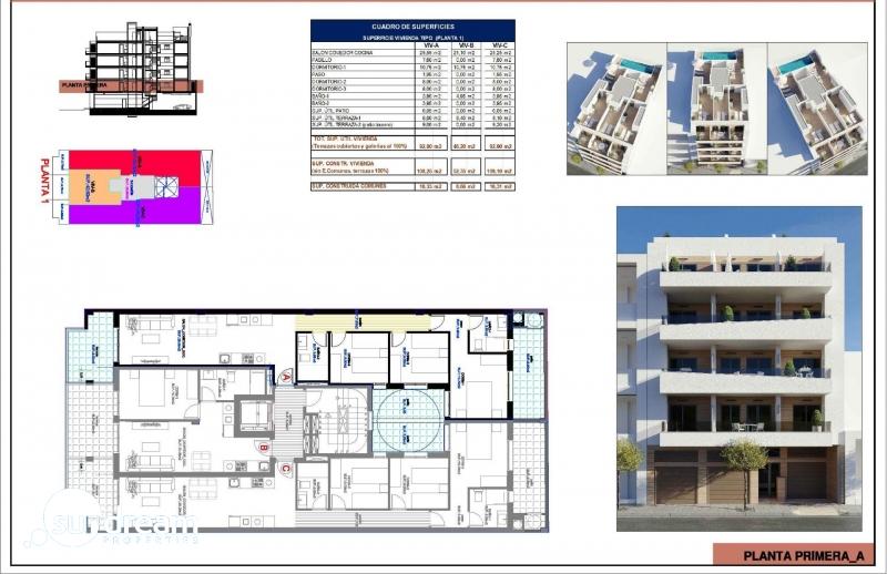g_43720-28-13 Apartamento moderno de 3 dormitorios cerca de la playa en Torrevieja