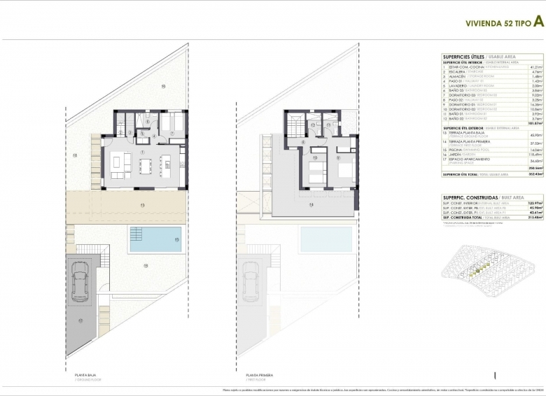 Villa de 3 dormitorios de dos plantas a la venta en Polop