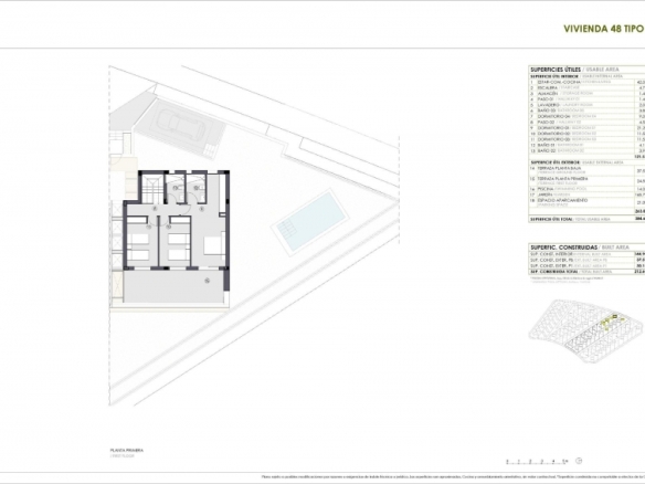Villa de dos plantas con 4 dormitorios a la venta en Polop.